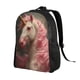 thumbnail image 2 of Disketp Haired White Horse Mochila Unisex de Apertura Lateral Completa, Mochila para Laptop para Escuela, Trabajo y Viajes, 2 of 8