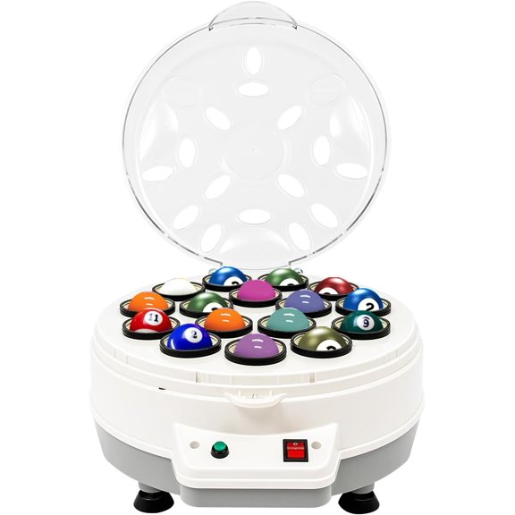 Pool Ball Cleaner 180W Automatic Pool Ball Polisher Billiard Ball Cleaning Machine 2000 RPM Electronic Pool Balls Polishing Cleaning Machine for 16 Billiard and Snooker Balls