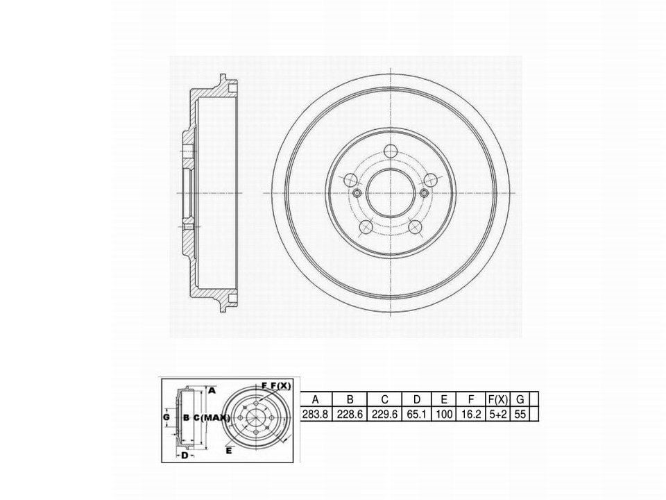 Winstop Brake Drum, Rear WS242390, Scion xD 2014-2008