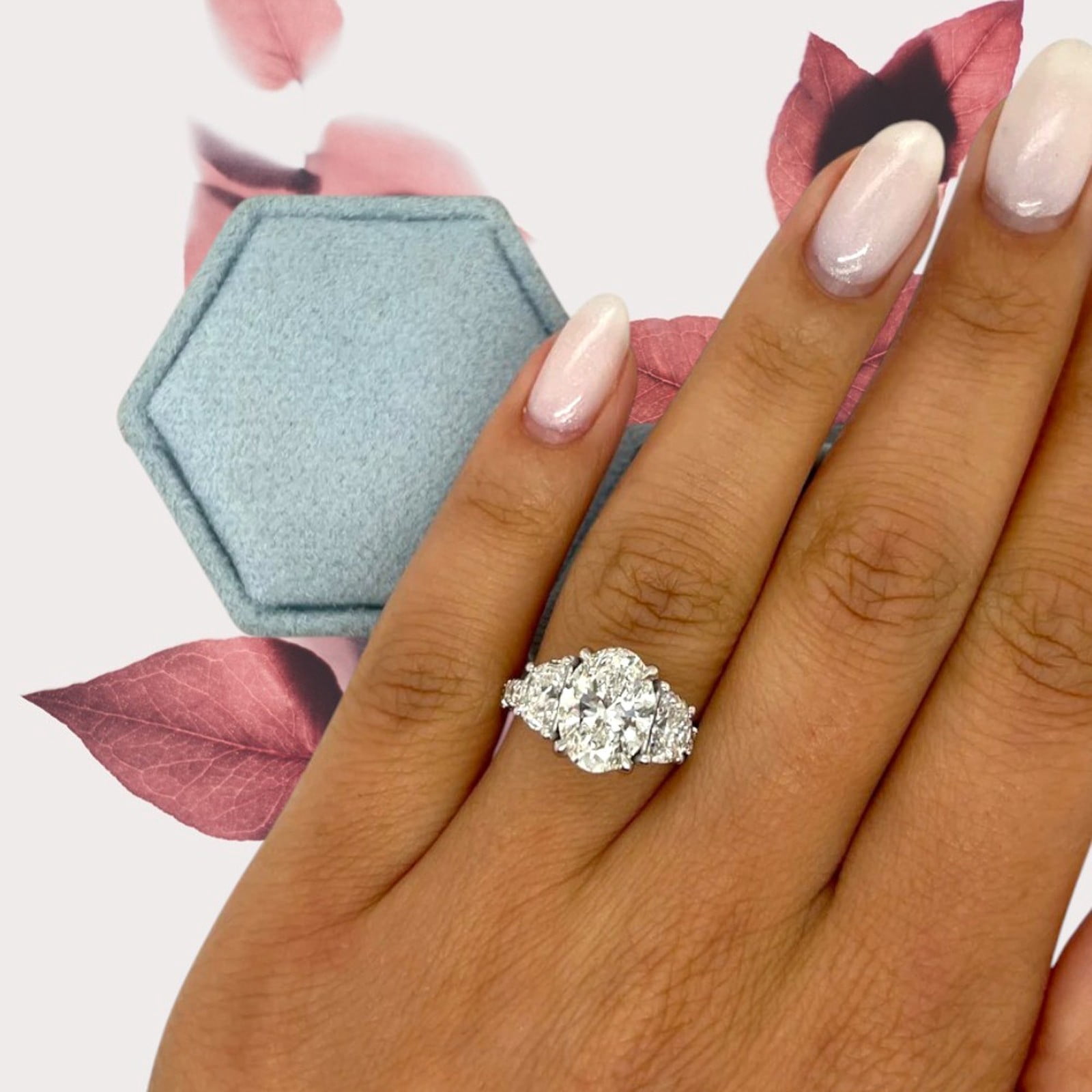 Engagement Diamond Ring 14k White Gold IGI Lab Created CVD Oval 4.20 Ct E F VVS2