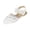 White, variant on White Mesh Mules for Women Comfy Raffia Woven Strap Closed Pointed Toe Mule Flats Casual Slip on Dress Slides Flats 41