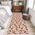 thumbnail image 4 of 2'x6' Rug Runners for Hallways Kitchen, Red Strawberry Non Slip Entryway Beside Floor Carpet Runner, Country Fruit Summer Retro Tropical Washable Laundry Room Bedroom Throw Rugs Mat for Family Pet, 4 of 8