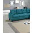 thumbnail image 2 of Living Room Furniture Azure Fabric Tufted Cushion Couch 2pcs Sectional Set RAF Chaise LAF Sofa, 2 of 8