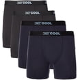 thumbnail image 2 of 32 DEGREES COOL Mens 4-PACK Quick Dry Performance Boxer Brief With Comfort Elastic Waistband 2 Black/2 Navy Small, 2 of 6