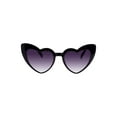 thumbnail image 2 of Festival Plastic Heart Shaped Full Rim Sunglasses with Black Frames and Smoke Lenses, 2 of 3