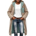 thumbnail image 6 of ITSAME Womens Plus Size Reversible Sherpa Lined Coat Winter Thermal Versatile Casual Outerwear with Pockets Mint Green Size 3XL, 6 of 9