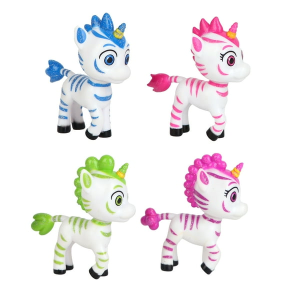 Zoonicorn: 4 Pack Figurines - 2.75" Character Miniatures, Playset Includes Aliel-Ene-Promi-Valeo, Magical Dreamland Toy Figures, Play-Display, Kid 3