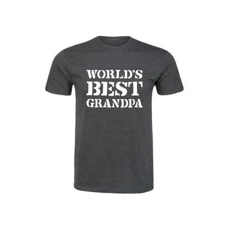 World's Best Grandpa, Stencil - Adult Short Sleeve (Best Down Shirt Pics)