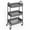 Gray, variant on CONCETTA 3-Tier Utility Rolling Cart, Metal Mobile Storage Rack with Lockable Castors for Office, School, Bathroom, Green