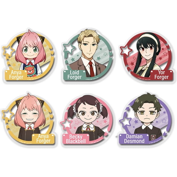 Sticker - Spy X Family - Character With Star Transparent Sticker Set