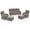 Gray/Gray, variant on Jentlehouse 5-Piece Outdoor Patio Furniture Set,Rattan Patio Set Outdoor 3-Seat Couch Set with Swivel Chairs and Ottomans,Outdoor Conversation Furnitures for Porch Balcony Deck
