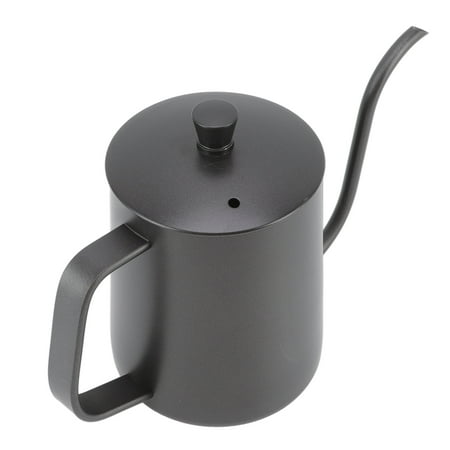 

Pour Over Coffee Kettle Compact Stainless Steel Safe Gooseneck Coffee Pot Handheld Rustproof For Home For Office 600ml PTFE Black