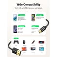 thumbnail image 6 of UGREEN USB C Cable 2 Pack USB C Fast Charging Cable 3A USB C Charger Cord Braid USB A to USB C Cable Compatible with Galaxy A03s A10e A20 A50 A51 S20 S10 S9 S8, Moto G8 G7 G Pure etc. 6.6FT Black, 6 of 9