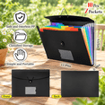 Expandable File Folder Red 10 7 Pocket File Expanding Folder With Labels Black - Walmart.com