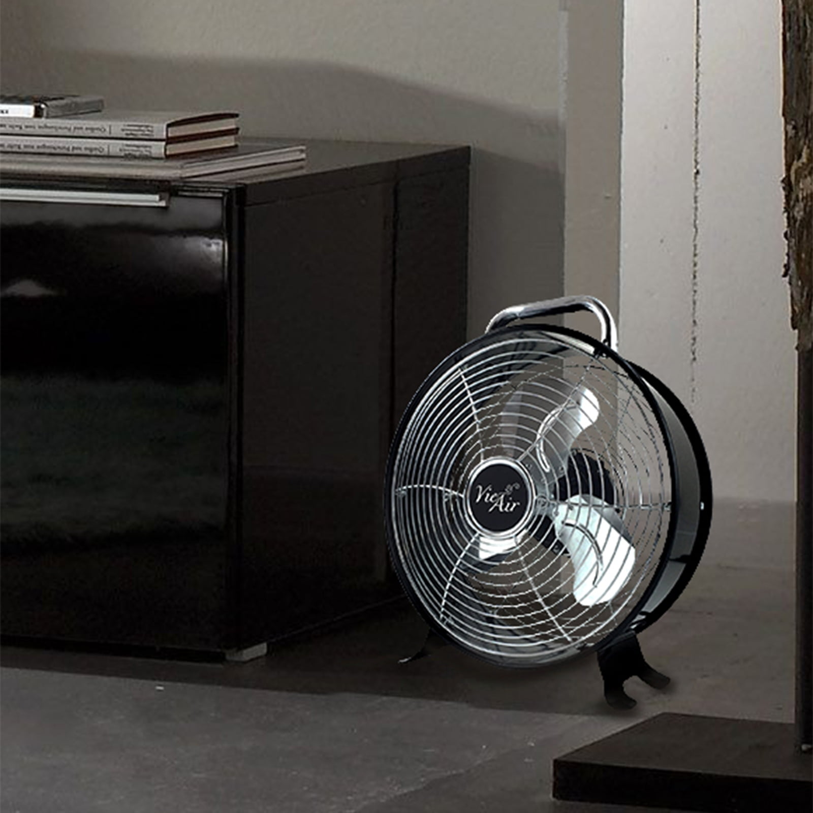 VieAir 12" 2-Speed High Velocity Floor Fans Black