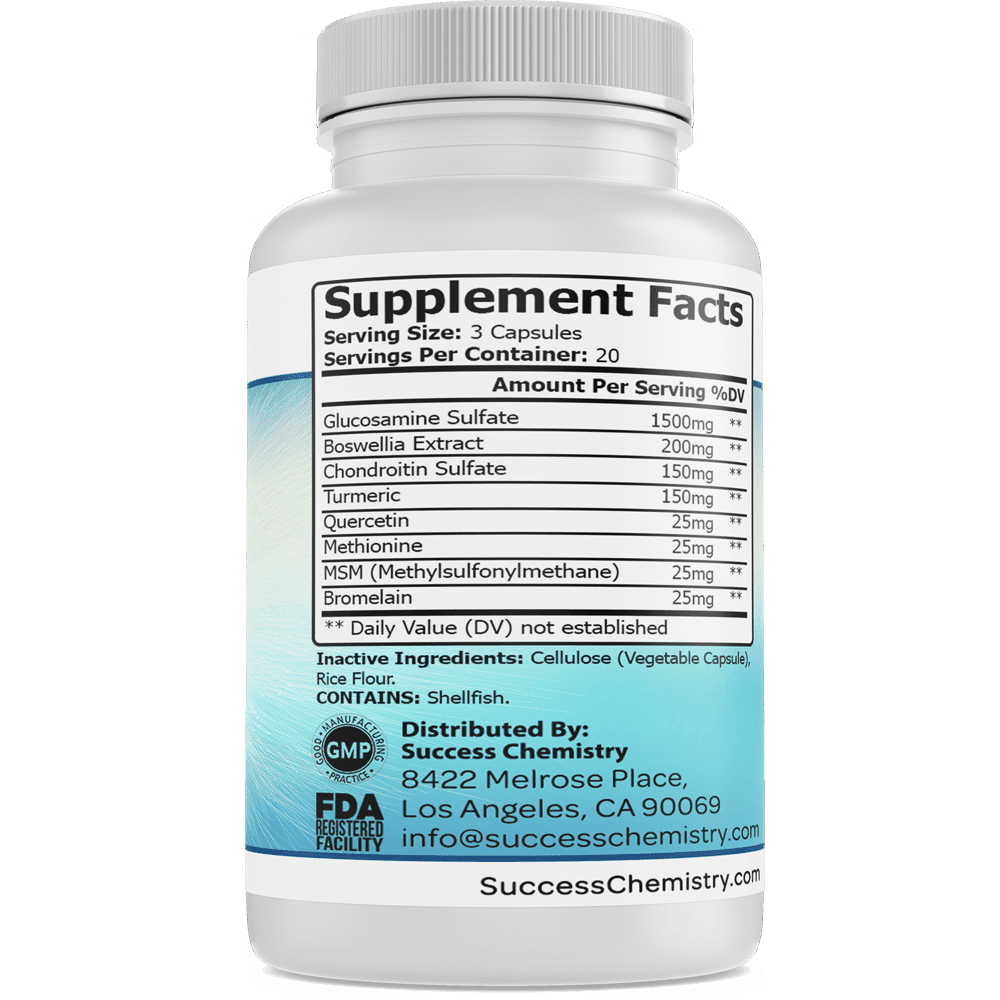 Success Chemistry Joint Health Vitamins Joint Mobility Supplement with Herbal Blend - General Health & Wellness Support for Adults - 60 Count