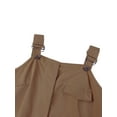 thumbnail image 5 of Liacowi Women Solid Color Jumpsuit with Waistband Square Collar Sleeveless Overalls Loose Bib Pants Plus Size S-3XL, 5 of 9