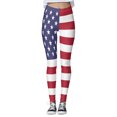 thumbnail image 1 of Gibobby Leggings Afelpados Día la Independencia para las mujeres 4 julio Leggings estampados Pantalones cintura alta Correr Pilates Gimnasio Pantalones yoga Medias Compresión Yoga（Blanco， XXL), 1 of 5