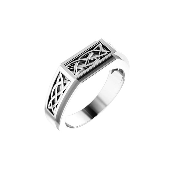 925 Sterling Silver Polished Mens Irish Claddagh Celtic Trinity Knot Style Ring Size 11 Ring for Men