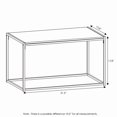 thumbnail image 3 of Furinno Camnus Coffee Table, Metal Frame Rustic Brown Coffee Table, Rectangular Wide Side Table, Easy Assembly, for Living Room, Bedroom, Home Office, Brown Walnut, 3 of 5