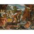 thumbnail image 2 of Domenico Tintoretto 18x15 Black Ornate Wood Framed Double Matted Museum Art Print Titled - The Triumph of David, 2 of 5