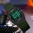 thumbnail image 4 of Digital Watches for Men Women Waterproof Unisex Digital Sports Watch Square Stopwatch Countdown Alarm Analog Silicone Strap Transparent Case Wristwatch, 4 of 6
