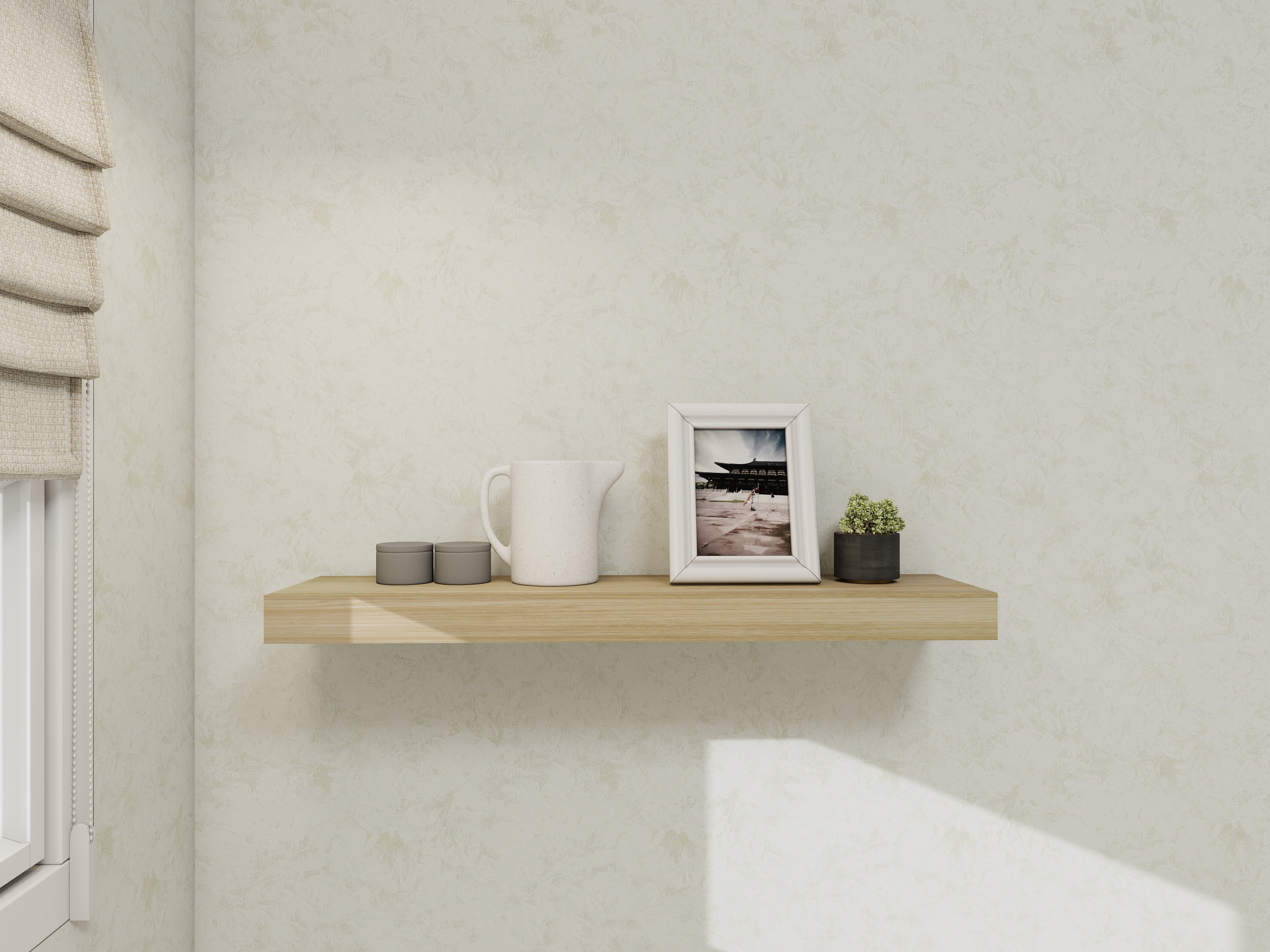 Mainstays Natural 18" Wood Floating Shelf