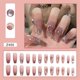 thumbnail image 4 of Kit de decoración de uñas KAIYANG 24 uñas postizas tamaño mediano punta francesa cristal, 4 of 5