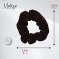 thumbnail image 5 of Velvet Solid Scrunchies - Set of 2-Brown, 5 of 5