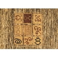 thumbnail image 1 of Ahgly Company Indoor Rectangle Oriental Brown Modern Area Rugs, 8' x 12', 1 of 4
