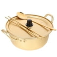 thumbnail image 3 of 1 Ensemble de Marmite à Double Poignée Pot à Nouilles Pot en Aluminium Wok avec Cuillère, 3 of 9