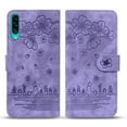 thumbnail image 4 of Allytech for Samsung Galaxy A50 6.4" 2019 Case, PU Leather Flip Wallet Case with Cart Slot Hand Strap and Kickstand Shockproof Protective Case for A50 Ladies Women Girls Men, Purple, 4 of 10