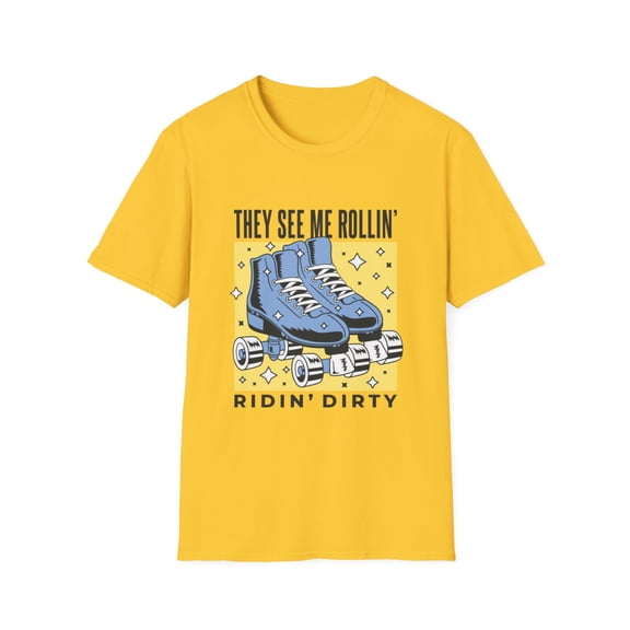 70s and 80s Retro Skating Parody Novelty T-shirt