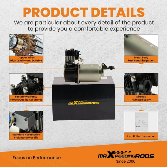 Maxpeedingrods Air Suspension Compressor Pump For GMC Yukon Escalade Avalanche Tahoe 15254590