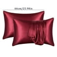 thumbnail image 3 of Taie d'Oreiller Imitation Soie pour Lit Simple Dortoir Étudiant 2 Pcs, 3 of 7