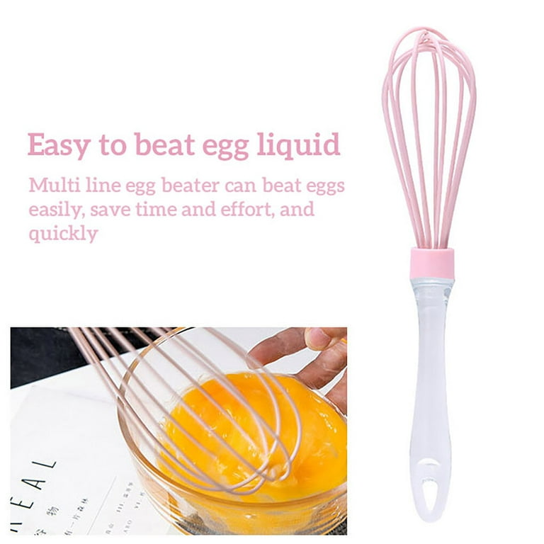 11 Flat Silicone Whisk Manual Egg Beater Mixer Kitchen Baking Utensil Milk  Cream Butter Whisk Mixer