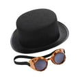 thumbnail image 1 of Retro Goth Steampunk disfraz sombrero Halloween edad Industrial accesorio Unisex cabeza elegante Dorado, 1 of 9