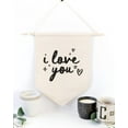 thumbnail image 2 of I Love You, Black Hanging Wall Banner, 2 of 2