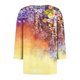 thumbnail image 5 of Fiudx Liquidación de Ofertas Flash Blusa de Manga 3/4 Corta Estampada a La Moda para Mujer, Blusa Informal con Cuello Redondo, 5 of 5