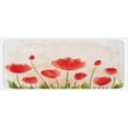thumbnail image 1 of Floral Kitchen Mat, Romantic Tulip Bloom Flower Meadow Fresh Feminine Buds Watercolor Effect, Plush Decorative Kitchen Mat with Non Slip Backing, 47" X 19", Vermilion Green Peach, by Ambesonne, 1 of 1