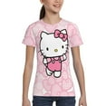 thumbnail image 5 of Hello Kitty T Shirts For Girls Boys, 3d Print Cartoon Graphics T Shirt, Youth Crewneck T-Shirt, Unisex Short Sleeve Top Tees Age 4-16 Years, 5 of 7