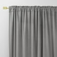 thumbnail image 4 of Quality Home Luster Velvet Blackout Curtains - Back Tab/Rod Pocket - Grey - 52" W x 96" L (1 Panel), 4 of 6