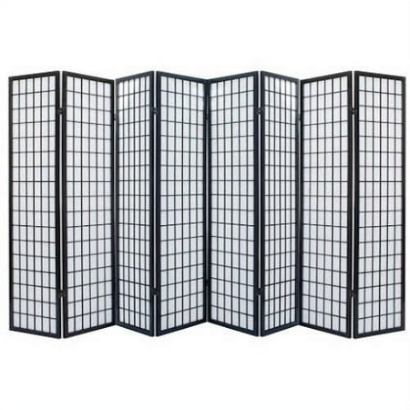 ALEKO 8PRD01 Oriental-Style Wood and Rice Paper 8-Panel Screen Privacy Room Divider, 140"W x 69"H