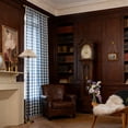 thumbnail image 4 of Cortinas tejidas estilo rural Panel de ventana semi-poliéster • Decoración del salón y dormitorio del balcón • Cortinas elegantes aislantes para bloquear la luz, 4 of 6