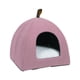 thumbnail image 3 of Cama para gatos, cueva cálida, suave, antideslizante, semicerrada Rosa S, 3 of 9