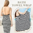 thumbnail image 2 of Wearable Bath Towel Super Absorbent Towel Wrap with Straps, Oversized Bathrobe Towel, Ideal for Women Showers (Pink,Small), 2 of 9