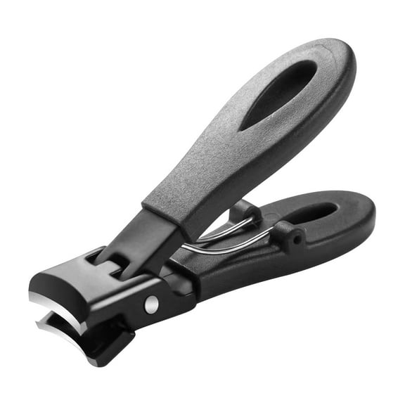 Straight Nail Clipper, 8Mm Wide Jaw Opening Extra Large Toenail Clippers For Thick Nails Or Tough Fingernail & Ingrown Toenail, Heavy Duty Thick Toenail Clippers For Seniors, Men, Adult Black