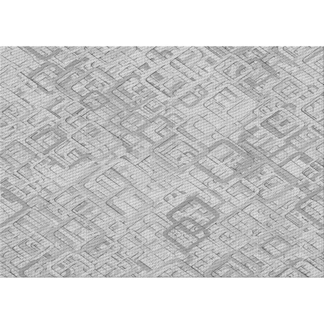 Ahgly Tapis Rectangulaire Lavable en Machine Intérieur Transitionnel Gris Canon, 2 Pieds x 5 Pieds