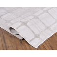 thumbnail image 5 of Hypnos Collection Silver and Beige Abstract Geometric Area Rug 5'3" x 7'6.5" Rectangle, 5 of 5