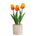 thumbnail image 1 of Planta de simulación de material PU, tulipán artificial en maceta, decoración creativa, maceta, paisaje, planta, flor de seda, 1 of 5